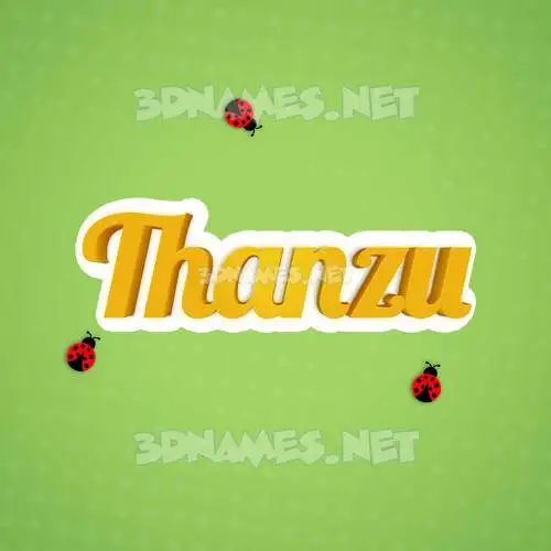 thanzu in Ladybugs style - 3D name wallpaper