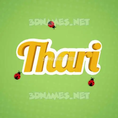 thari in Ladybugs style - 3D name wallpaper thari in Ladybugs style - 3D name wallpaper