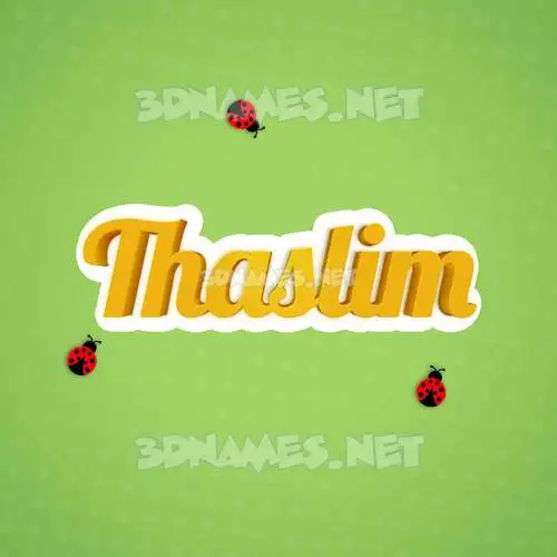thaslim in Ladybugs style - 3D name wallpaper thaslim in Ladybugs style - 3D name wallpaper
