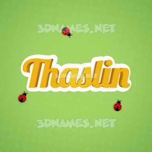 thaslin in Ladybugs style - 3D name wallpaper