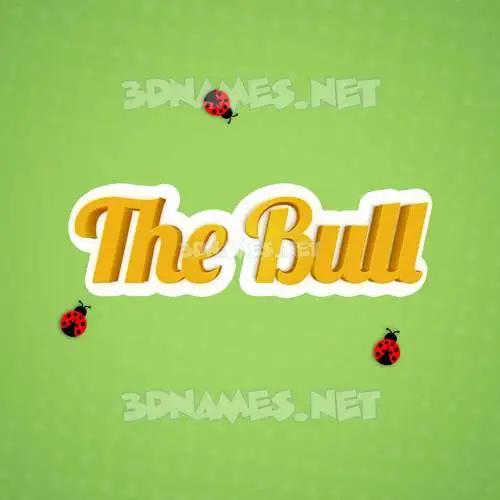 the bull in Ladybugs style - 3D name wallpaper the bull in Ladybugs style - 3D name wallpaper