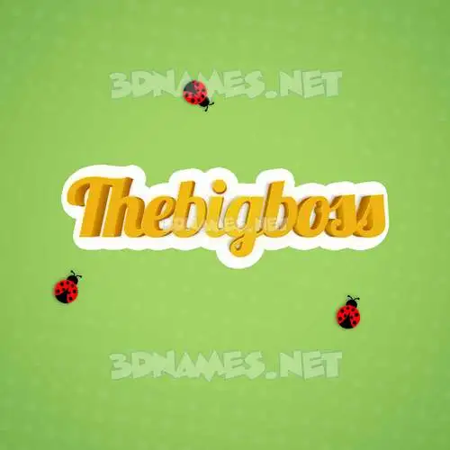 thebigboss in Ladybugs style - 3D name wallpaper