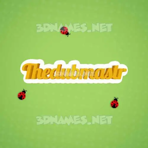 thedubmastr in Ladybugs style - 3D name wallpaper thedubmastr in Ladybugs style - 3D name wallpaper