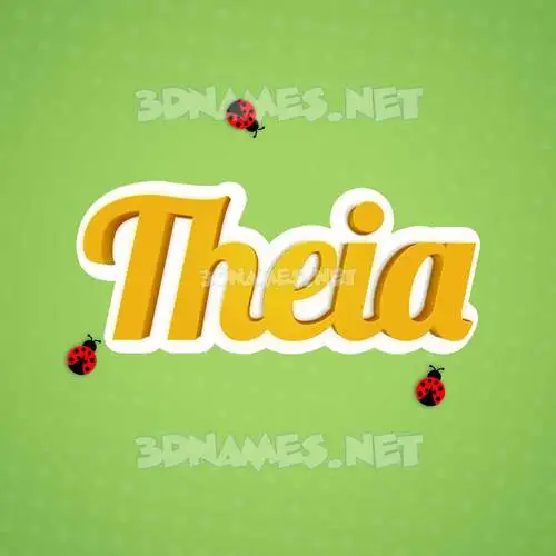theia in Ladybugs style - 3D name wallpaper