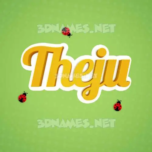 theju in Ladybugs style - 3D name wallpaper theju in Ladybugs style - 3D name wallpaper
