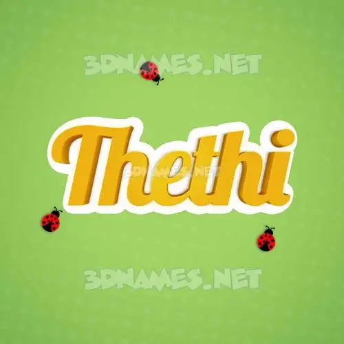 thethi in Ladybugs style - 3D name wallpaper thethi in Ladybugs style - 3D name wallpaper
