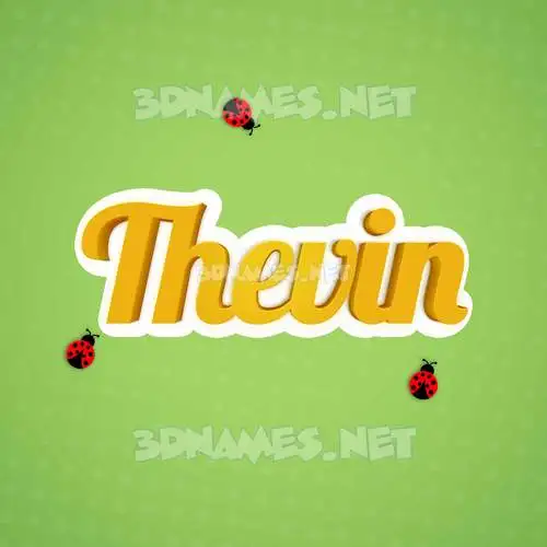 thevin in Ladybugs style - 3D name wallpaper
