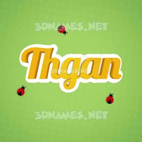 thgan in Ladybugs style - 3D name wallpaper