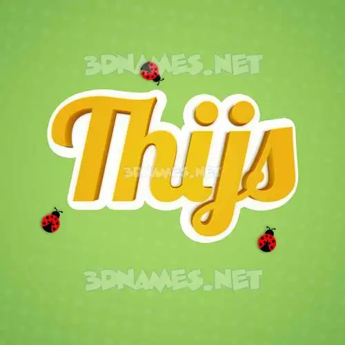 thijs in Ladybugs style - 3D name wallpaper