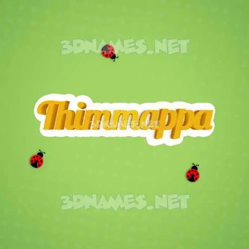 thimmappa in Ladybugs style - 3D name wallpaper