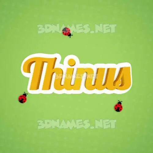 thinus in Ladybugs style - 3D name wallpaper thinus in Ladybugs style - 3D name wallpaper