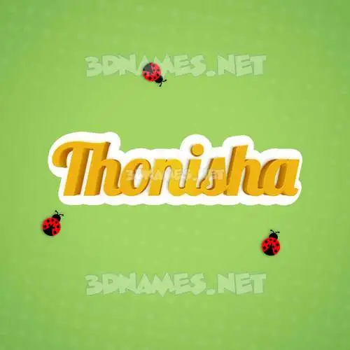thonisha in Ladybugs style - 3D name wallpaper thonisha in Ladybugs style - 3D name wallpaper