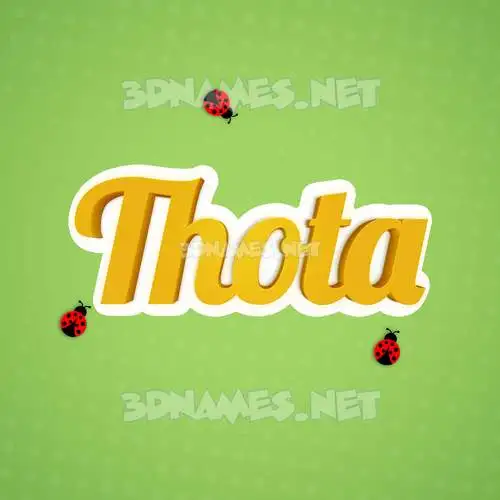 thota in Ladybugs style - 3D name wallpaper thota in Ladybugs style - 3D name wallpaper