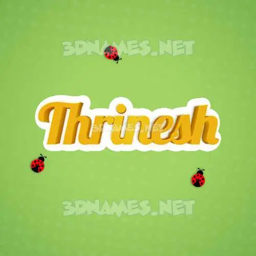 thrinesh in Ladybugs style - 3D name wallpaper