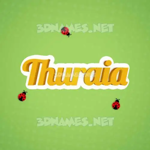 thuraia in Ladybugs style - 3D name wallpaper thuraia in Ladybugs style - 3D name wallpaper