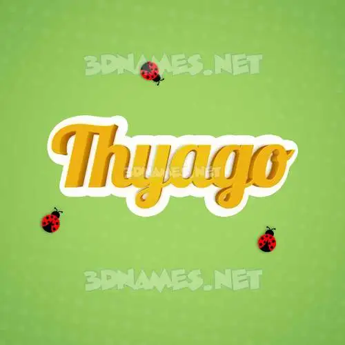 thyago in Ladybugs style - 3D name wallpaper