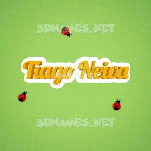 tiago neiva in Ladybugs style - 3D name wallpaper tiago neiva in Ladybugs style - 3D name wallpaper