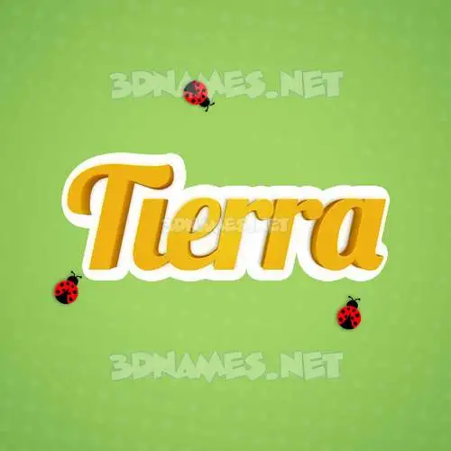 tierra in Ladybugs style - 3D name wallpaper tierra in Ladybugs style - 3D name wallpaper