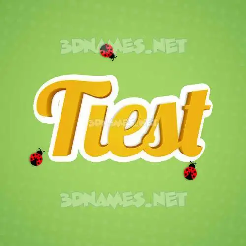 tiest in Ladybugs style - 3D name wallpaper tiest in Ladybugs style - 3D name wallpaper