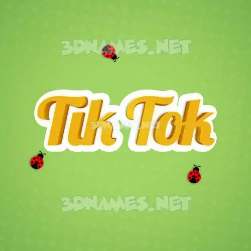 tik tok in Ladybugs style - 3D name wallpaper tik tok in Ladybugs style - 3D name wallpaper