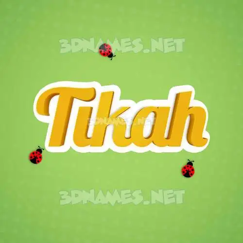 tikah in Ladybugs style - 3D name wallpaper tikah in Ladybugs style - 3D name wallpaper