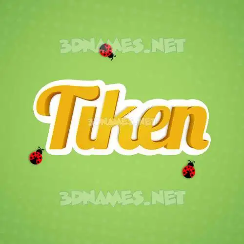 tiken in Ladybugs style - 3D name wallpaper tiken in Ladybugs style - 3D name wallpaper