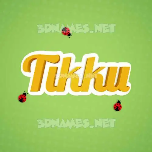 tikku in Ladybugs style - 3D name wallpaper