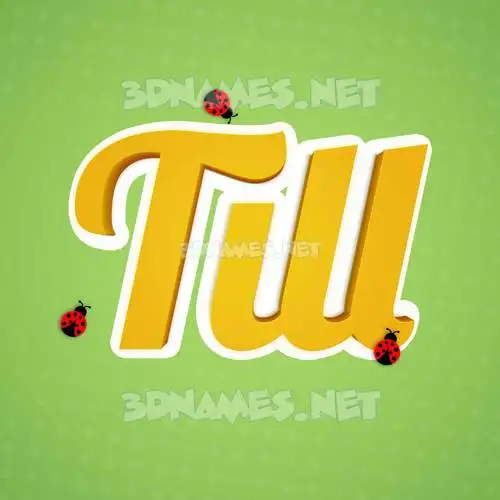 till in Ladybugs style - 3D name wallpaper till in Ladybugs style - 3D name wallpaper