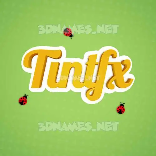 tintfx in Ladybugs style - 3D name wallpaper