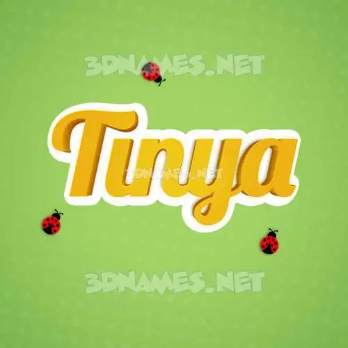 tinya in Ladybugs style - 3D name wallpaper