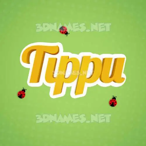 tippu in Ladybugs style - 3D name wallpaper