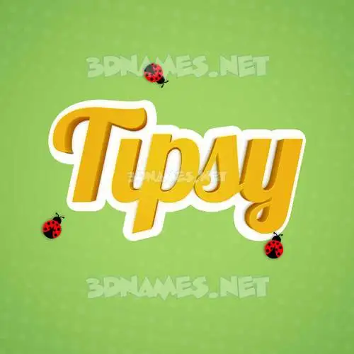 tipsy in Ladybugs style - 3D name wallpaper tipsy in Ladybugs style - 3D name wallpaper
