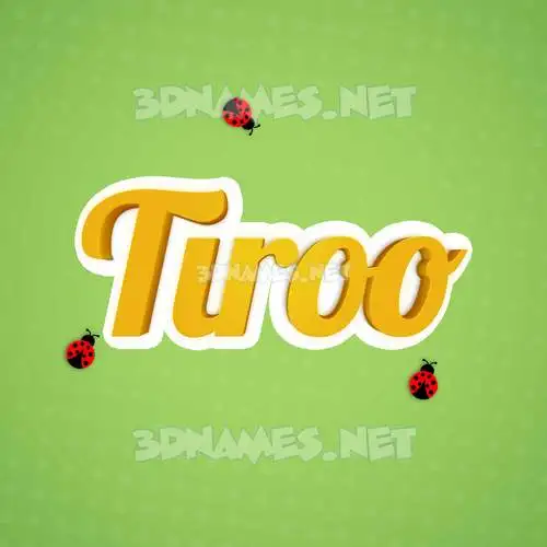 tiroo in Ladybugs style - 3D name wallpaper