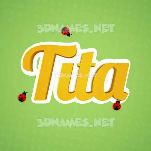 tita in Ladybugs style - 3D name wallpaper tita in Ladybugs style - 3D name wallpaper