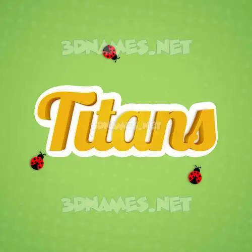 titans in Ladybugs style - 3D name wallpaper titans in Ladybugs style - 3D name wallpaper