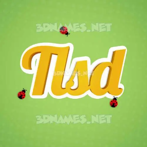 tlsd in Ladybugs style - 3D name wallpaper