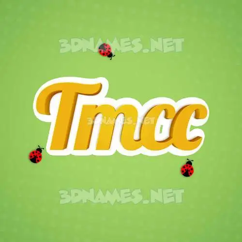 tmcc in Ladybugs style - 3D name wallpaper