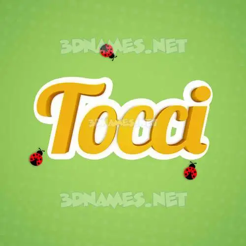 tocci in Ladybugs style - 3D name wallpaper