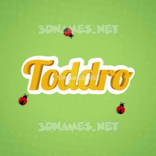 toddro in Ladybugs style - 3D name wallpaper toddro in Ladybugs style - 3D name wallpaper