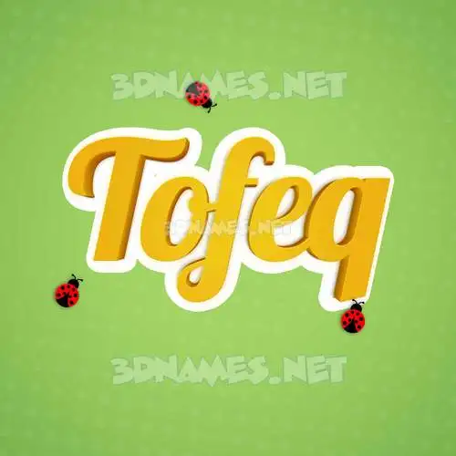 tofeq in Ladybugs style - 3D name wallpaper tofeq in Ladybugs style - 3D name wallpaper