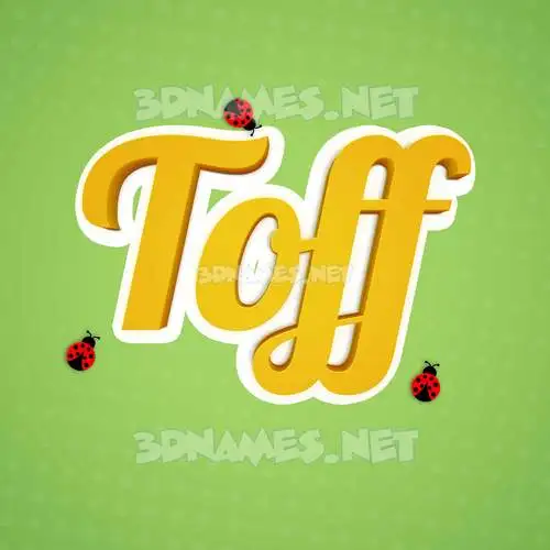 toff in Ladybugs style - 3D name wallpaper toff in Ladybugs style - 3D name wallpaper