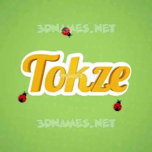 tokze in Ladybugs style - 3D name wallpaper tokze in Ladybugs style - 3D name wallpaper