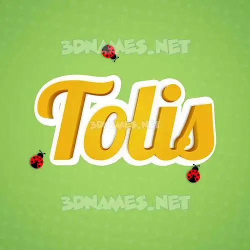 tolis in Ladybugs style - 3D name wallpaper tolis in Ladybugs style - 3D name wallpaper