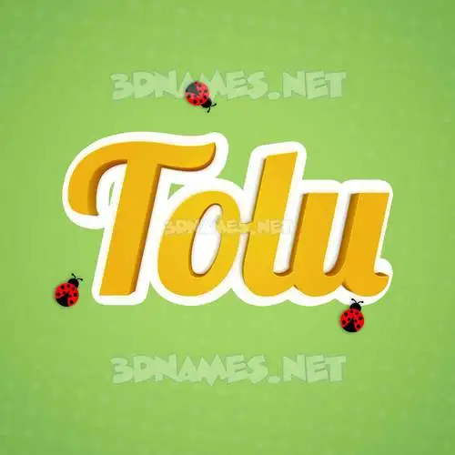 tolu in Ladybugs style - 3D name wallpaper tolu in Ladybugs style - 3D name wallpaper