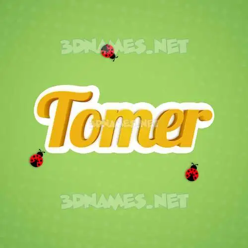 tomer in Ladybugs style - 3D name wallpaper tomer in Ladybugs style - 3D name wallpaper