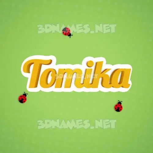 tomika in Ladybugs style - 3D name wallpaper tomika in Ladybugs style - 3D name wallpaper