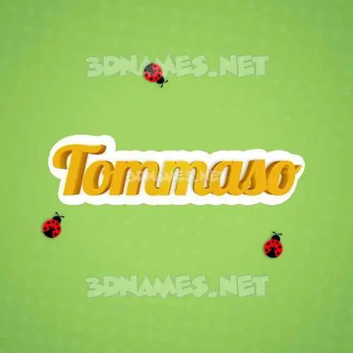 tommaso in Ladybugs style - 3D name wallpaper tommaso in Ladybugs style - 3D name wallpaper