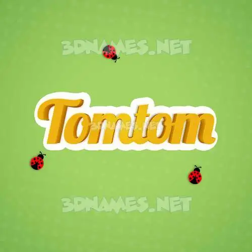 tomtom in Ladybugs style - 3D name wallpaper tomtom in Ladybugs style - 3D name wallpaper