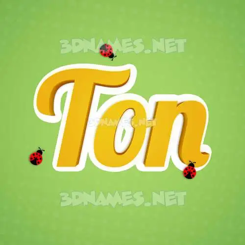 ton in Ladybugs style - 3D name wallpaper