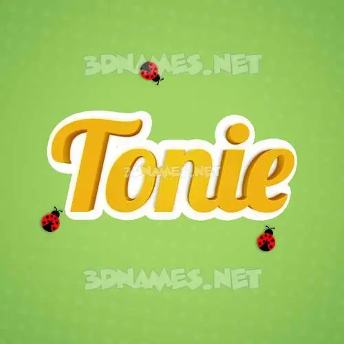 tonie in Ladybugs style - 3D name wallpaper tonie in Ladybugs style - 3D name wallpaper